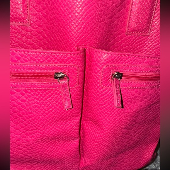 Neiman Marcus Large Pink Tote Bag with front pockets - Picture 10 of 13